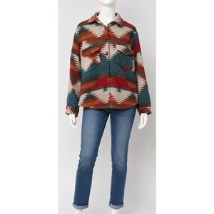 Blakeley Aztec Shacket Womens Medium Southwestern Tribal Geometric Jacket Coat M